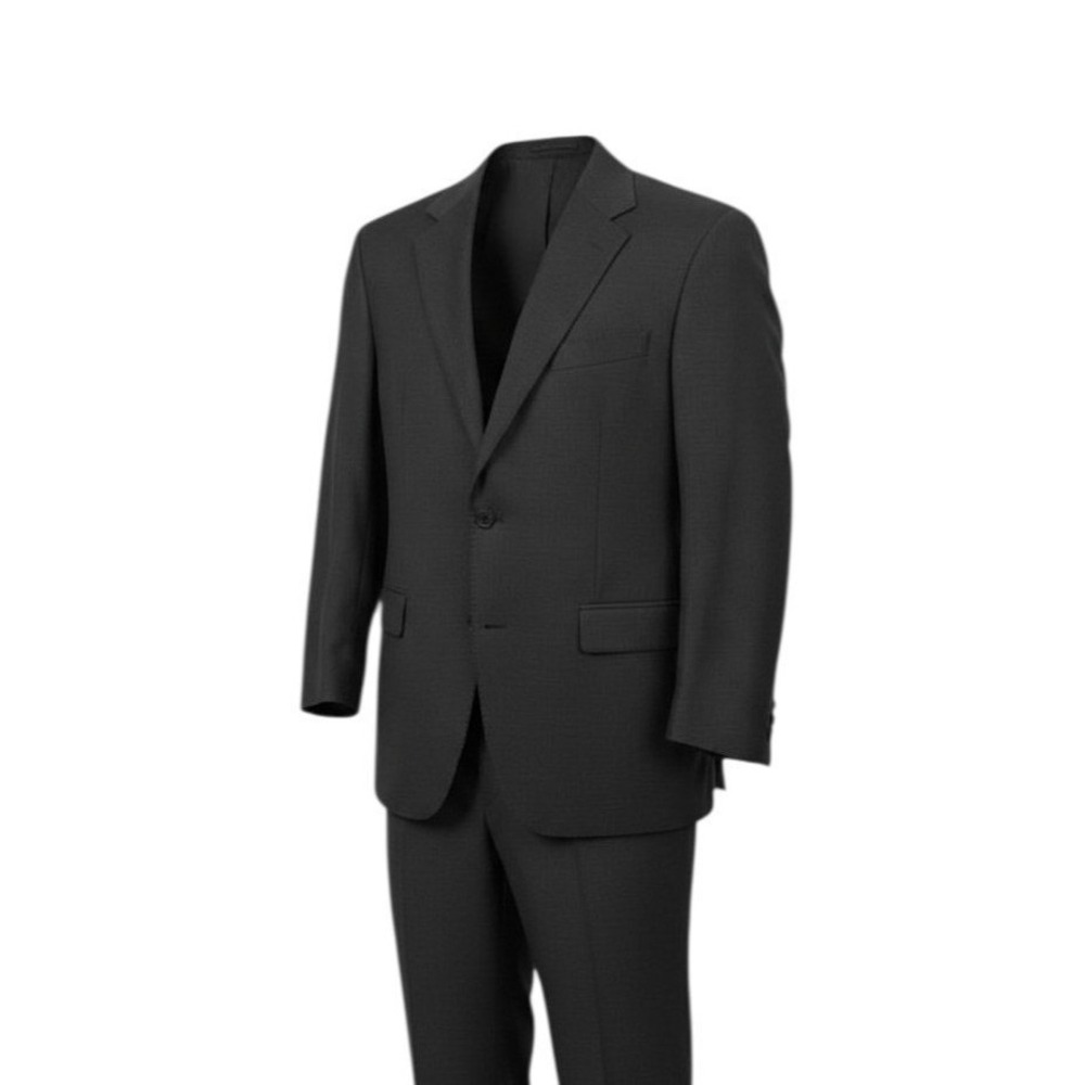 Cremieux Suit Mens 42R‎ 38x29 Dark Gray Loro Piana Wool Plaid 2 Button
